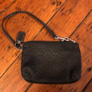 Coach black wristlet